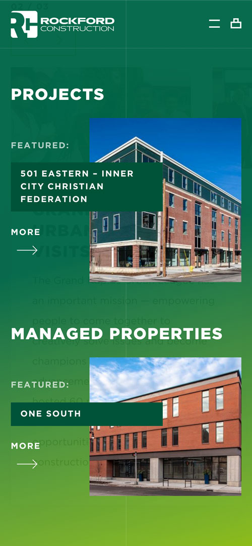 Projects and Properties Menu